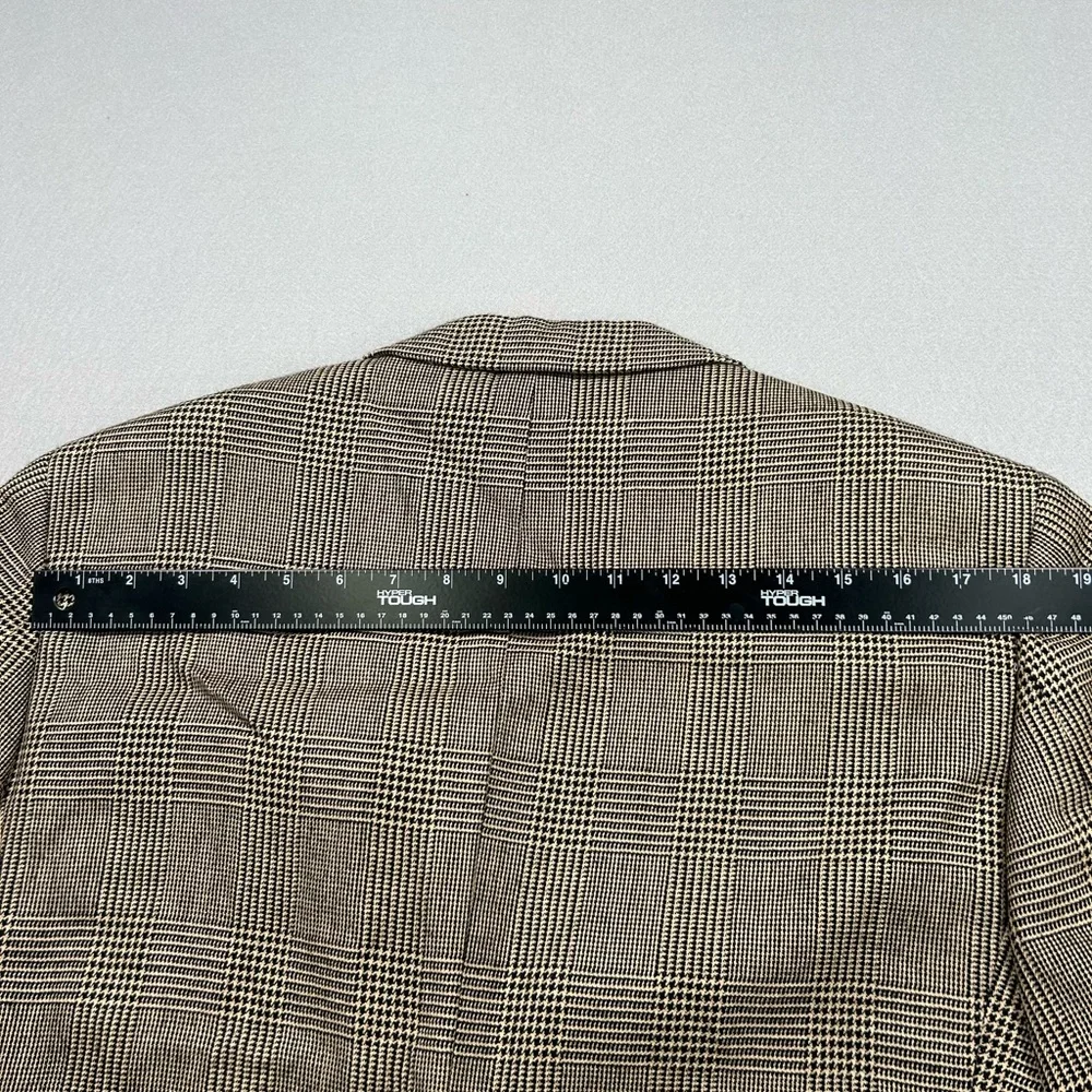 Jos A Bank Signature Collection Silk Camelhair Blazer Brown Plaid Sport Coat 38S